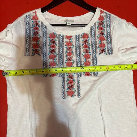 Sundance Women's Floral Embroidered Blouse Size‎ L - Picture 7 of 8